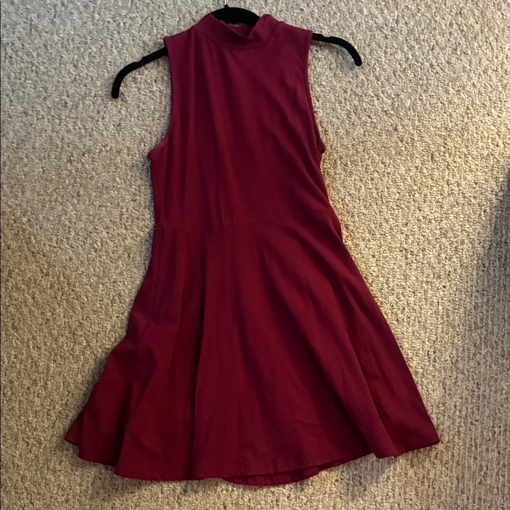 Forever 21 Sleeveless Burgundy Mini Dress